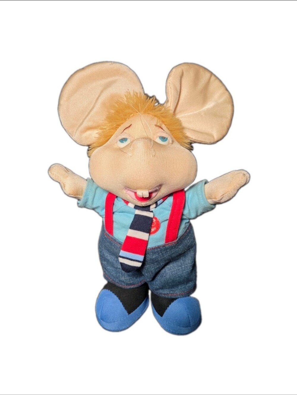 Topo Gigio Tie Overalls Mouse Plush Blue Outfit Collectible Rare